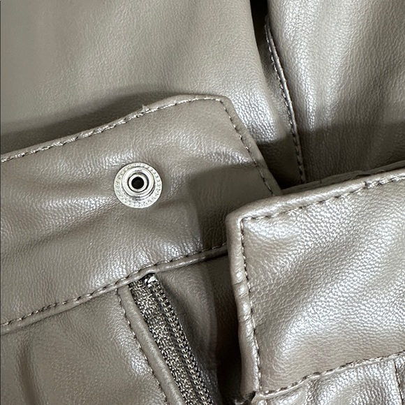 Zara Chocolate Brown Faux Leather Micro Skort - Picture 4 of 7